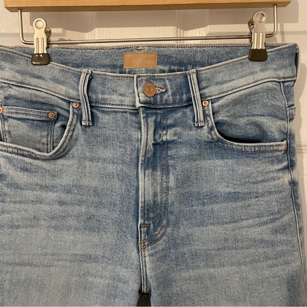 MOTHER Insider flood jeans in Tea Time wash size 28 - Picture 6 of 11